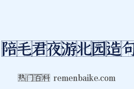 陪毛君夜游北园造句是什么意思的图片